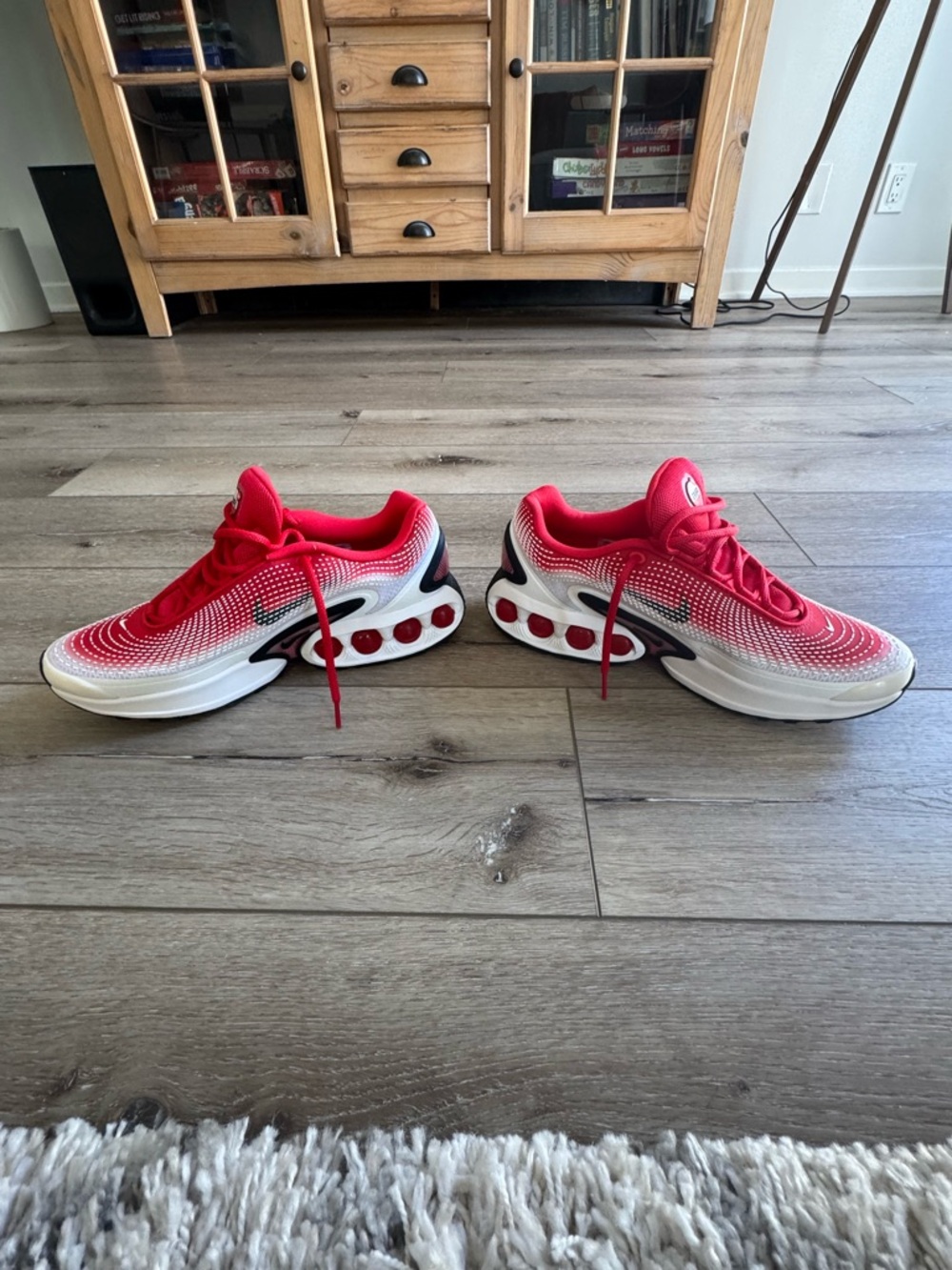 Nike Men's Athletic Shoes Red White Black